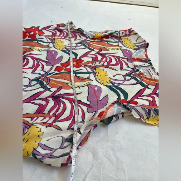 Marine Layer Tropical Floral Laney Midi Dress Size XL Tencel Linen Blend - Picture 7 of 9